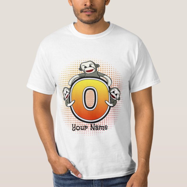 Camiseta do Macaco de Meia com Monograma O (Frente)