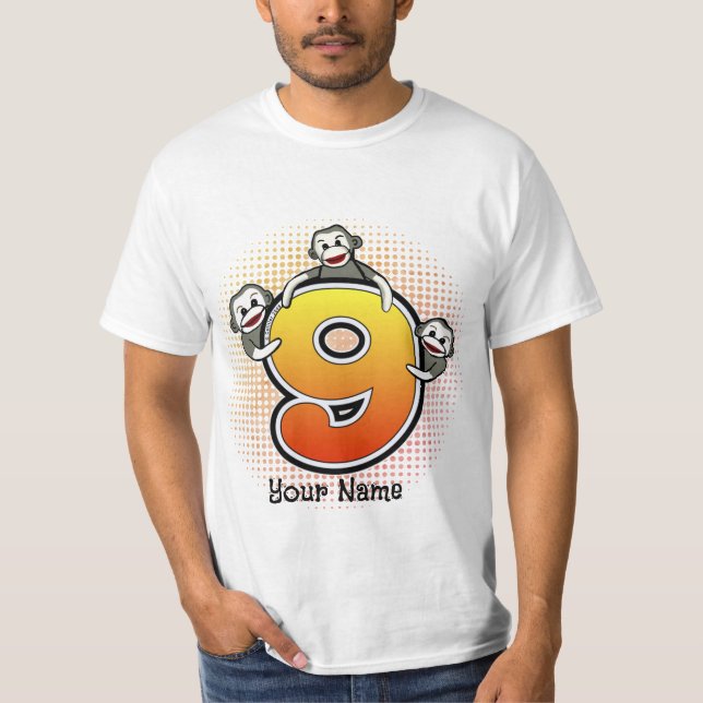 Camiseta do Macaco de Meia Número 9 (Frente)