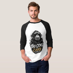 Camiseta do Macaco Legal com Óculos de Sol Legal
