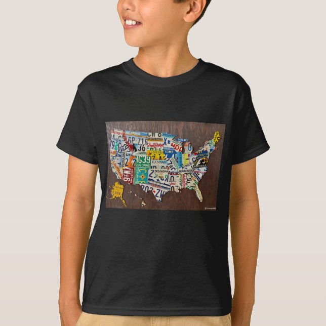 Camiseta do Mapa de Licença (crianças) (Frente)
