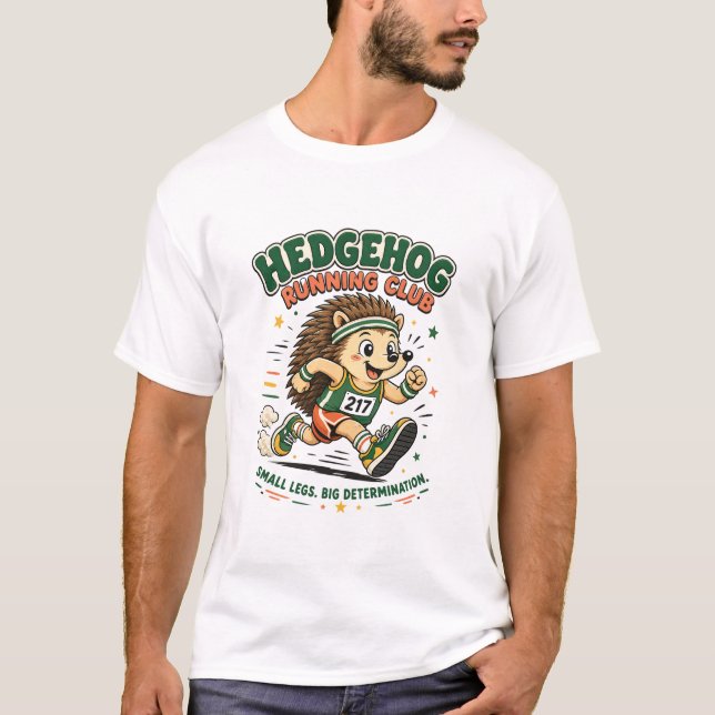 Camiseta do Mascote Fofo do Clube de Corrida de Ou (Frente)