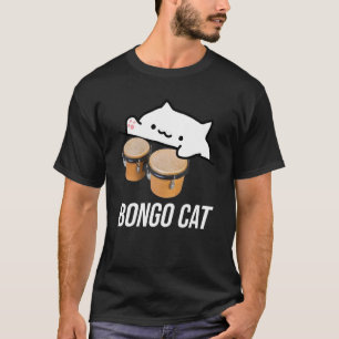 camiseta do meme do gato bongo com um gato bongo f