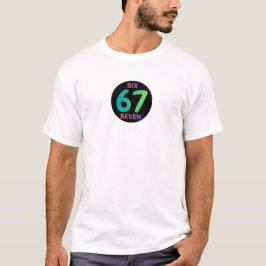 Camiseta do meme viral do logotipo Six Seven 67