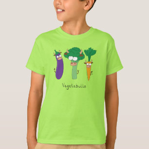 Camiseta do Menino das Crianças Engraçadas de Vege