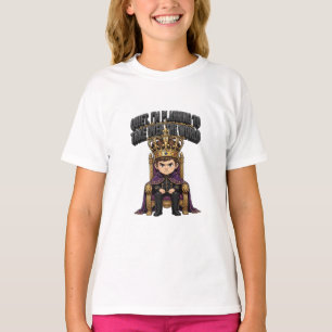 Camiseta do Menino Rei no Trono Coroa Divertida