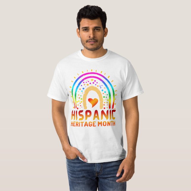 Camiseta do Mês da Herança Hispânica (Frente Completa)