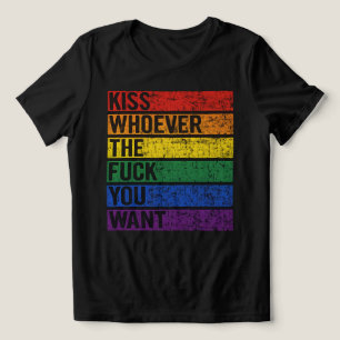 Camiseta do Mês do Orgulho LGBTQ Gay Lésbica Beije