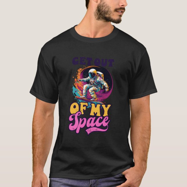 Camiseta Do Meu Astronauta Design de Espaço (Frente)