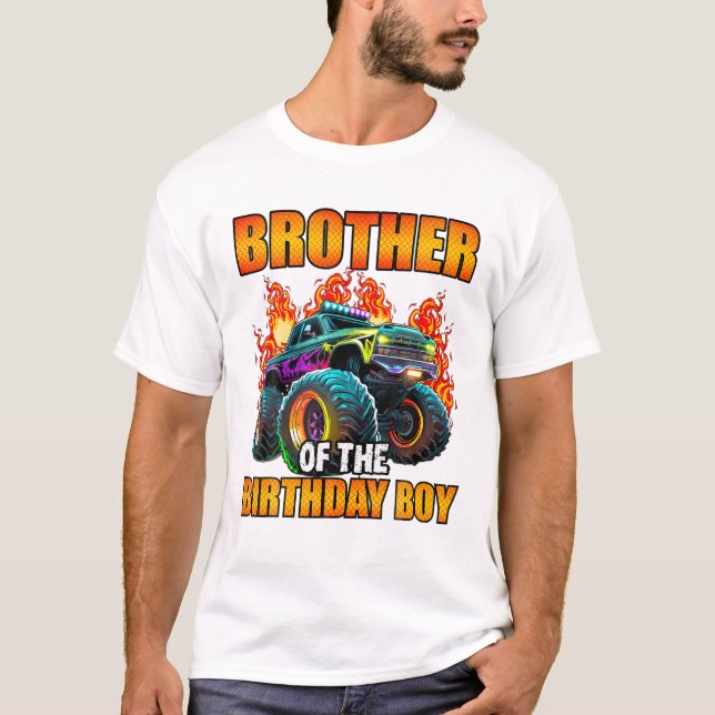 Camiseta do Monstro do Menino do Aniversário (Frente)