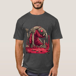 Camiseta do Monstro Verme Alienigena Vermelho Giga