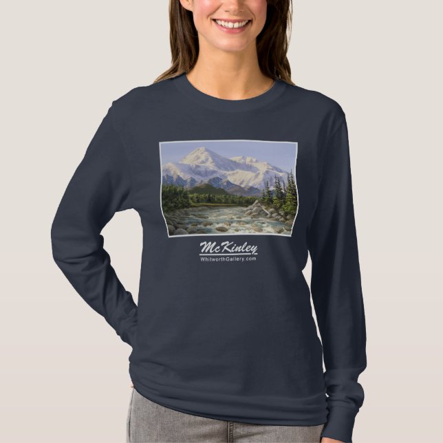 Camiseta do Monte McKinley - paisagem do Alaskan (Frente)