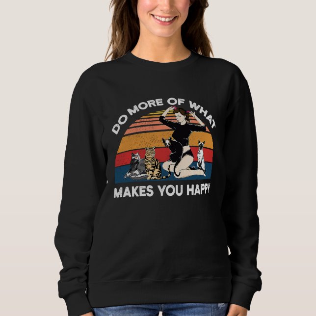 Camiseta Do More Of What Makes You Happy Cat (Frente)