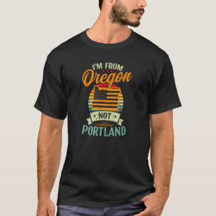 Camiseta Do Oregon Not Portland American Flag Estado Oregon
