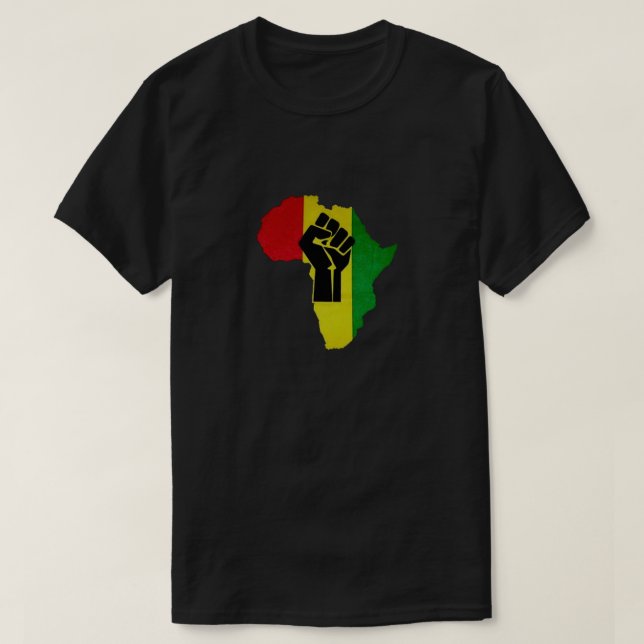 Camiseta do Orgulho Africano (Frente do Design)