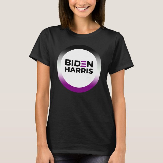 Camiseta do Orgulho Assexual Biden Harris (Frente)