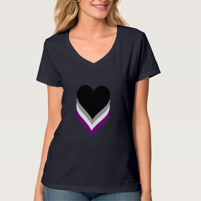 Camiseta do orgulho da assexualidade (Frente)