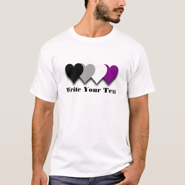 Camiseta do orgulho da assexualidade (Frente)