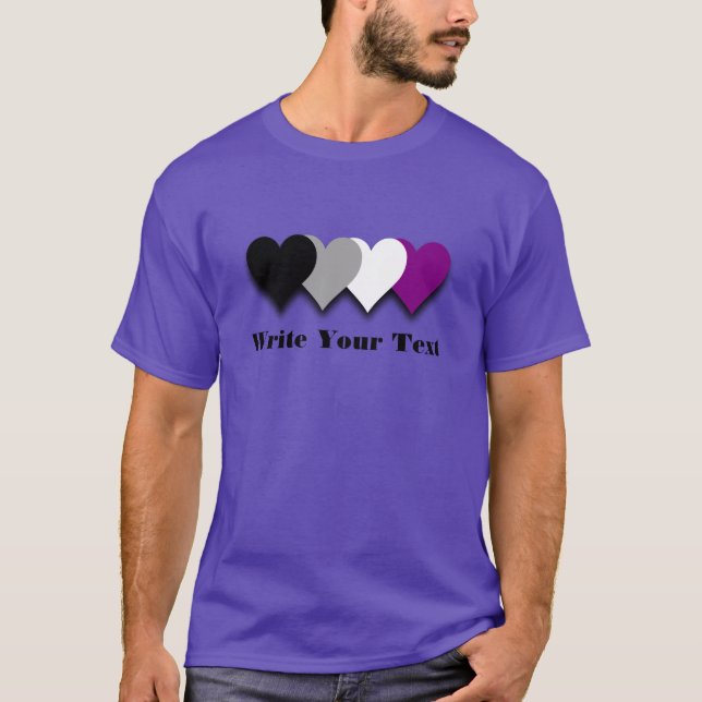 Camiseta do orgulho da assexualidade (Frente)