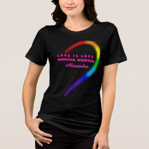 Camiseta do Orgulho do Casal com Nome Personalizad