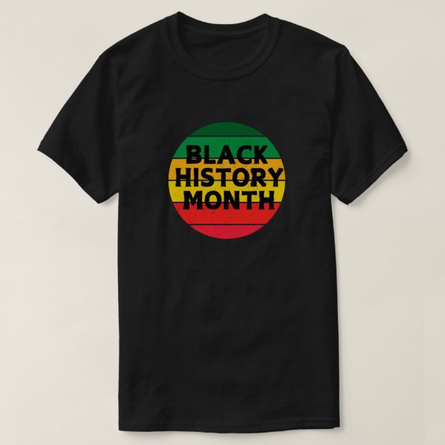 Camiseta do Orgulho Homens da História Negra (Frente do Design)