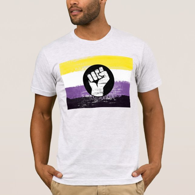 Camiseta do Orgulho Não Binário (Frente)