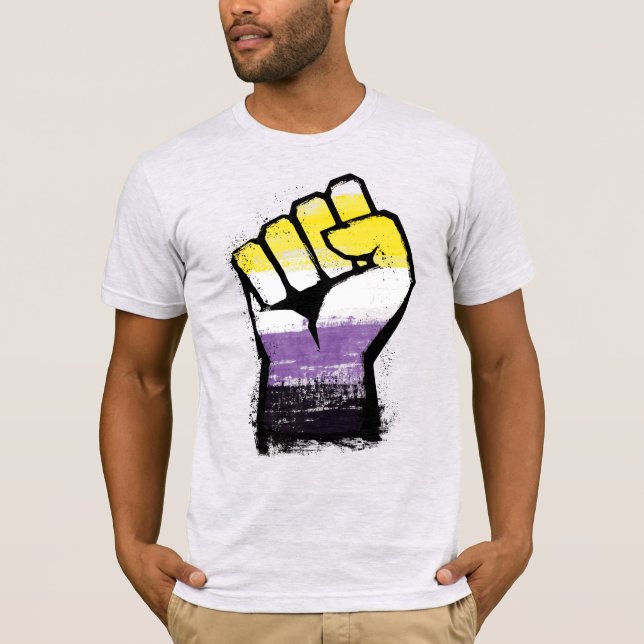 Camiseta do Orgulho Não Binário (Frente)