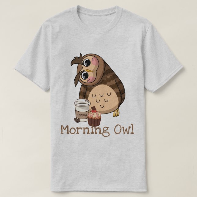 Camiseta do Owl da Manhã (Frente do Design)