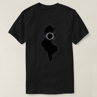 Camiseta do País Tunísia do Eclipse Solar Total de