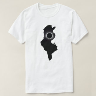 Camiseta do País Tunísia do Eclipse Solar Total de