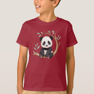 Camiseta do Panda Bebê Fofo – Charme do Galho de Á