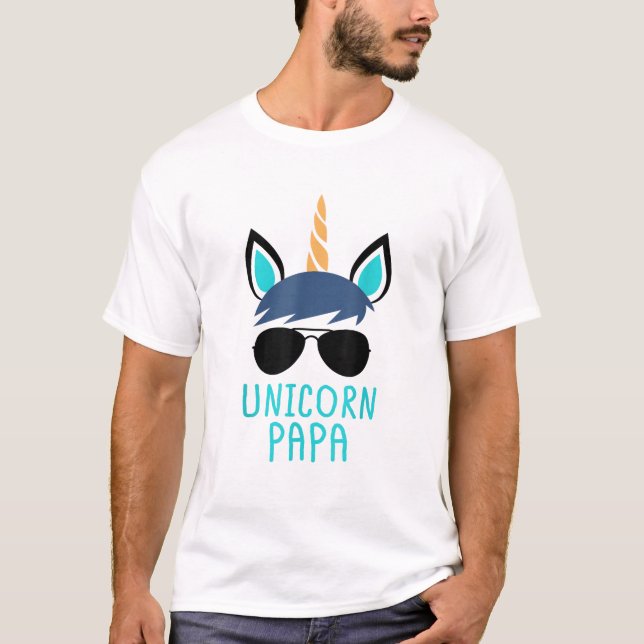 Camiseta do Papai Unicórnio Presente Engraçado do  (Frente)