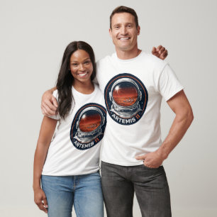 Camiseta do Patch da Missão do Astronauta Artemis