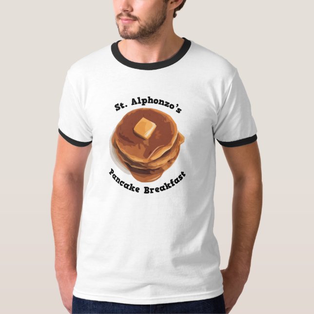 Camiseta do pequeno almoço da panqueca de (Frente)