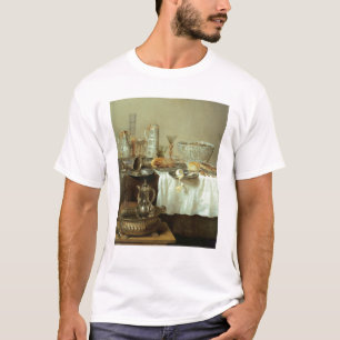 Camiseta Do pequeno almoço vida ainda, 1638