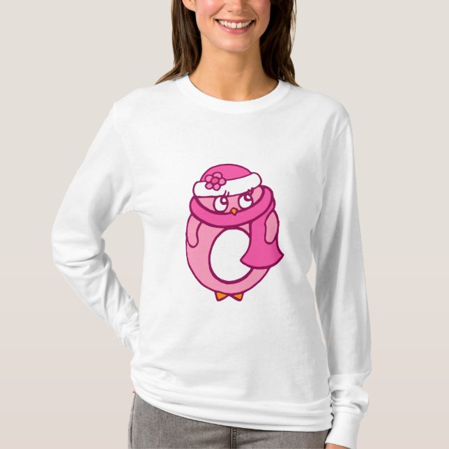 Camiseta do Pinguim Rosa (Frente)