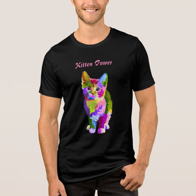 camiseta do poder de gatinho (Frente)
