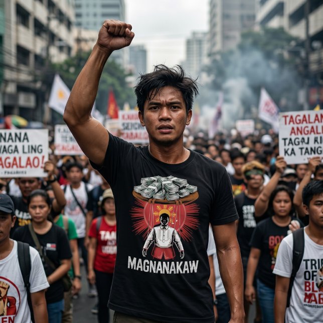 Camiseta do Poder do Povo contra Corrupção Filipin (Criador carregado)