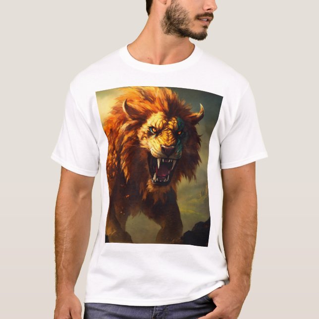 Camiseta do poder pré-histórico selvagem. (Frente)