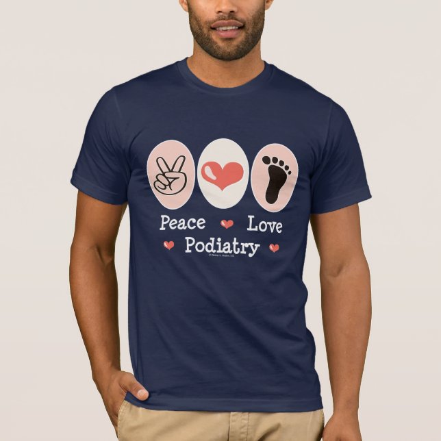 Camiseta do Podiatrist do Podiatry do amor da paz (Frente)