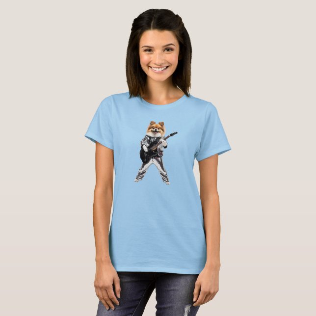 Camiseta do Pomerânia Rock Star (Frente Completa)