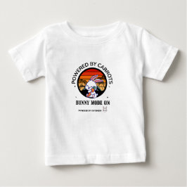 Camiseta do pôr do sol retrô do coelho fofo abraça