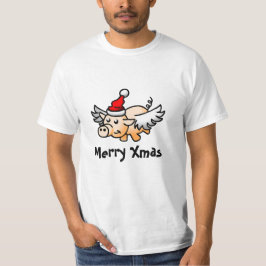 Camiseta do Porco Voador de Natal