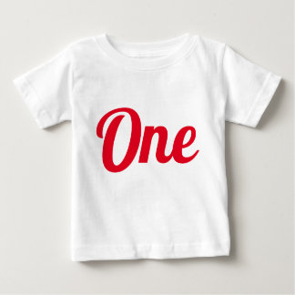 Camiseta do Primeiro Aniversário Red Baby
