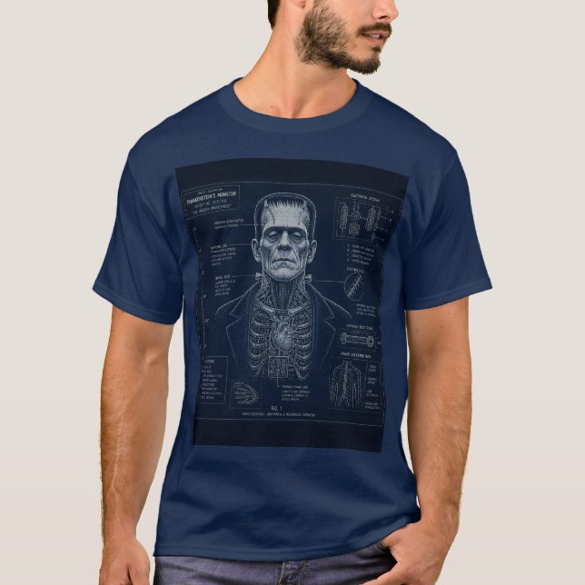 Camiseta do Projeto de Anatomia do Monstro de Fran (Frente)