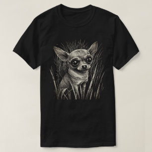 Camiseta do Quadro de Arranhões de Chihuahua