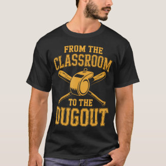 Camiseta Do Quadro De Aula Ao Beisebol No Campo Treinador