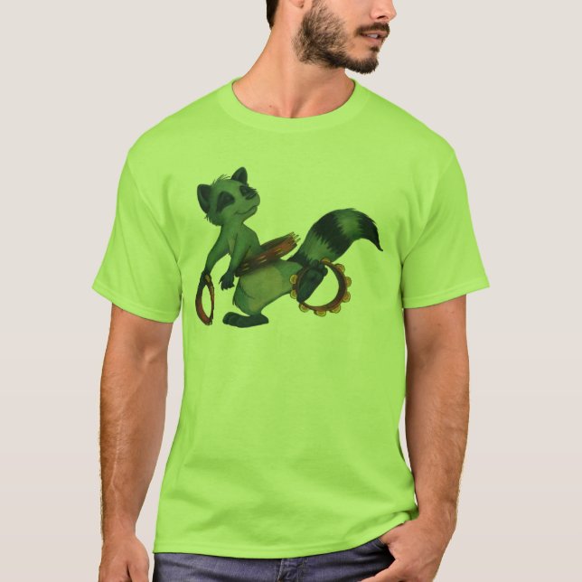 Camiseta Do "Racoon de Hula pandeiro" pelo alemão de Suzi (Frente)