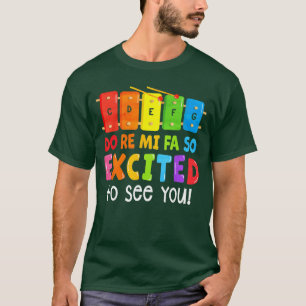Camiseta Do Re Mi Fa So Ecitedo Vejo Você garota vintage