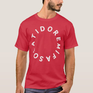 Camiseta Do Re Mi Fa So Lai Do Círculo de Solfejo Cantor Mú