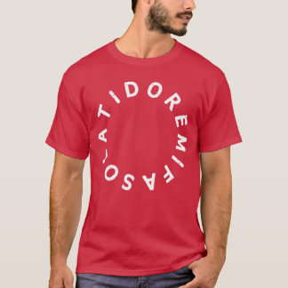 Camiseta Do Re Mi Fa So Lai Do Círculo de Solfejo Cantor Mú